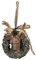 Clayre & Eef Weihnachtsanhänger Hirsch 11 cm Grün Polyresin Weihnachtsbaumschmuck