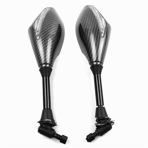 Lenkerendenspiegel Motorrad Blinker Seitenspiegel Blinker Anzeige Rückspiegel Motorrad Für Suzuki Für Kawasaki Motorrad Spiegel