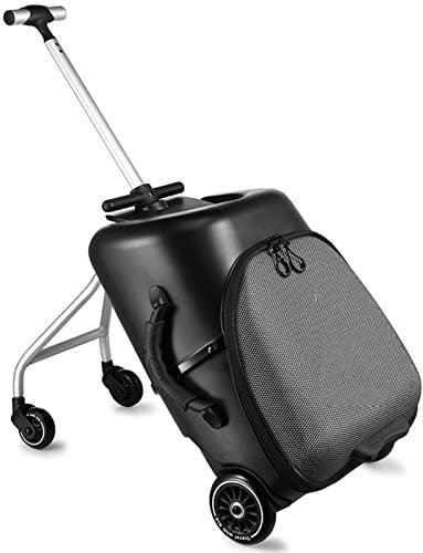 Kinder-Trolley mit Roller-Motiv, für Damen und Herren, kreatives Design, Schwarz