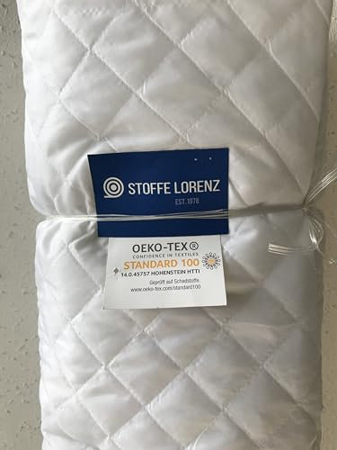 Generisch 145cm Steppware - Stoff - Meterware - in Fb. Weiß.