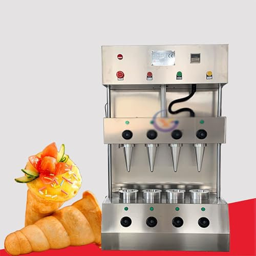 Machine À Cornets Gaufres,Machine À Cornets Gaufres Électrique avec Dispositif D'alarme Automatique, Contrôle Indépendant Température Et Sortie 1000pièces/h,goût Authentique,antiadhésif Lisse