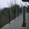 Hsivtns Poteau Garde Corps Verre Pince Poteau de Panneaux pour Piscine Terrasse/Patio/Couloir Inoxydable pour Le Kit de Supports de Rail de Base en Verre,H-130cm/51.2in-Black Mid Post