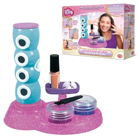 Bizak, Maniküre-Set mit Aufklebern, Nagellack und Glitzer zum Dekorieren der Nägel, Beauty-Set für Jungen und Mädchen, (35005068), Pop Nagelstudio