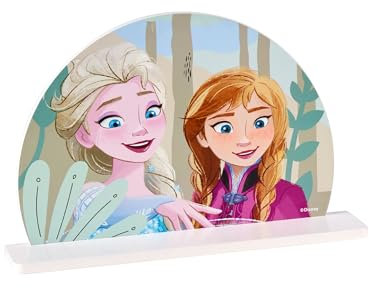 Disney Kleines Wandregal Die Eiskönigin, dekoratives Wandregal für Kinder | Schweberegale aus Holz für Schlafzimmer und Spielzimmer