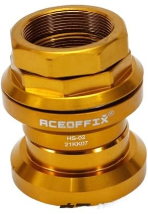 ZiYouao Headset Cap Folding Bike Headset 34mm Diameter 28.6 Fork Diameter 87.2g Accessories Upgrade Bike Headset(Golden)