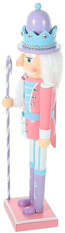 OKUMEYR Adorno Navideño De Madera Figura De Títere De Nutcracker Decoración para Fiesta De Navidad para Hogar y