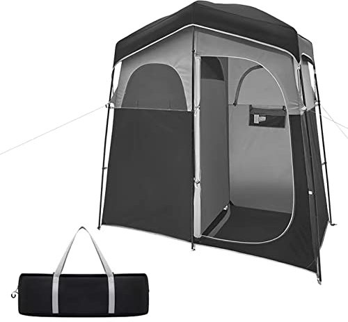 FLNOZAMZ Shower Tent, Outdoor Double Camping Comfortable Breathable Tent, Portable Outdoor Tent, Super High Privacy Tent for Camping and Beach