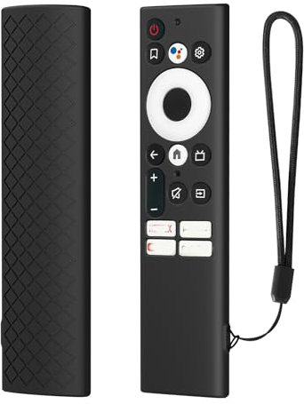 Fernbedienung Silikonhülle kompatibel für Skyworth TC9010 TC9012 55Q20 RHA-T2 für Haier 65C10 55C11, TV-Fernbedienung Schutzhülle Haut rutschfest Shell Holder(Case Only) (Schwarz)