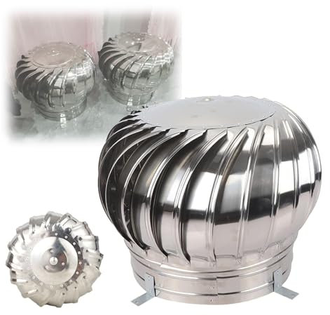 Schornsteinabdeckung 201 Edelstahl Drehbarer Kaminaufsatz, Kamindach Schornsteinaufsatz Belüftungshut, Kaminabdeckung Regenhut, Dachentlüfter Abgasrohr(300 mm(11.81 in))