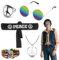 5 Stück Hippie Kostüm Set, Peace Zubehör mit Stirnband, Sonnenbrille, Halskette, Armband & Ring, 60er 70er Jahre Retro Kostüm Accessoires für Herren Damen Karneval Mottoparty Festival