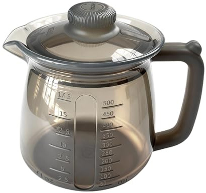 ＡＷＨＡＯ Silicone Teapot, 500ml Water Carafe, Portable and Heat-Resistant, Ideal for Tea, Milk, and More, Gray