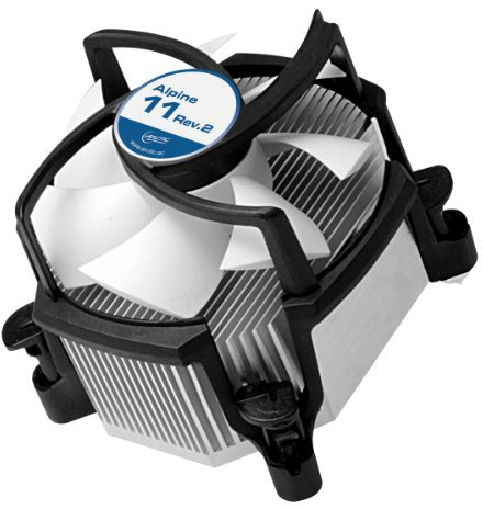 ARCTIC Alpine 11 GT Rev 2. - Super Silent Intel and AMD CPU Cooler for Mini PCs - Up to 75 Watts Cooling Capacity with 80 mm PWM fan