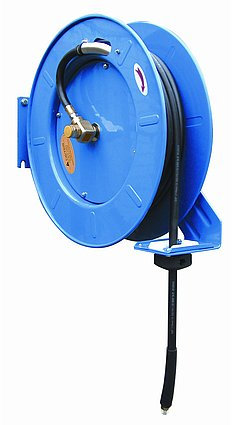 Planeta G40013 Schlauchaufroller, TYP L-809-103, 10 m Gummischlauch, 3/8 Zoll Anschluß, DN 9 für Wasser und Luft, Druck maximal 20 bar