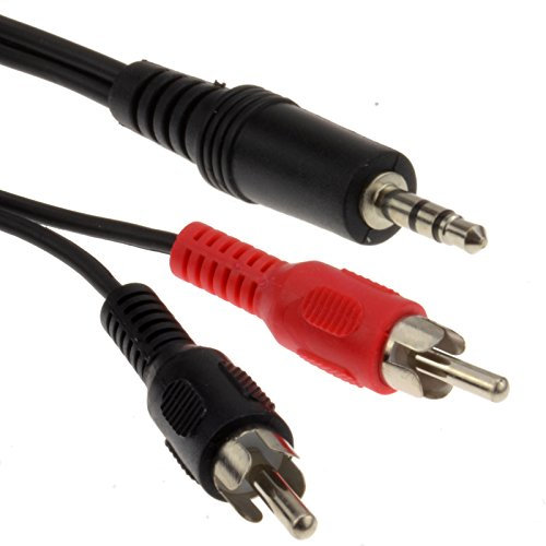 kenable SoundLAB 3.5mm Jack Plug To 2 x Phono Plugs Cable Lead 5m [5 metres]