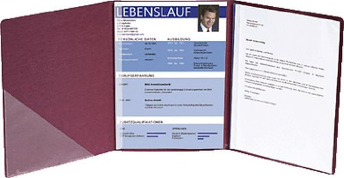 Exacompta Bewerbungsmappen Leinenstruktur/49408B bordeaux 400 g/qm