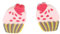 Miniblings Muffin Ohrstecker Stecker Ohrringe Törtchen Cupcake rosa Herz - Handmade Modeschmuck I Ohrringe Stecker Ohrschmuck
