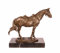 Decoratie Bronzefigur Skulptur Motiv: Pferd gesattelt auf Marmorsockel Bronze Länge 28,5 cm 5,2 kg