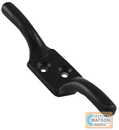 Charles Watson Black 90mm 3.5 Washing Line Cleat Hook