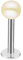 Piersando Piercing 316 L Chirurgenstahl Lippen Lippe Labret Lippenpiercing Ohr Tragus Ohrpiercing Stecker Stab mit Perlen Kugel Silber Perlmutt 1,2mm x 8mm x 3mm