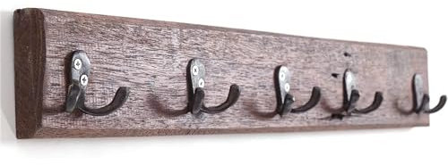 DESIGN DELIGHTS Vintage WANDGARDEROBE CASA | 60x8x5 cm (BxHxT), Recyclingholz, lackiert | Hakenleiste