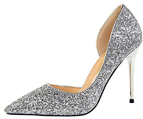 Life&Women Scarpe Tacco Alto Donna Classico High Heels Alto Lavoro Festa Elegante Scarpe de Moda décolleté a Punta Tacco Taglia 9.5 CM