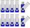 Aiibe Lot de 10 clés USB 2.0 4GB Bleu