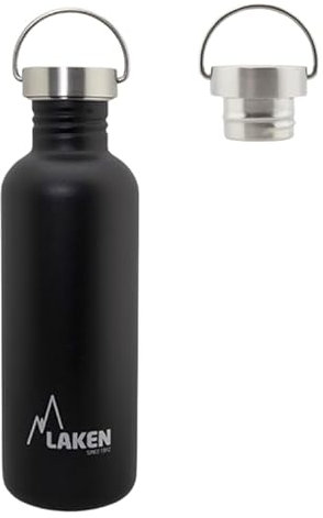 LAKEN Bot. ac. inox Basic 1L S/S tapón - Negro