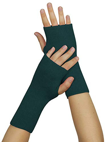 wobera ANGORA Pulswärmer oder Stulpen mit Daumenloch (Gr. 2, Farbe: petrol)