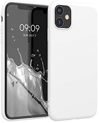 kwmobile Hülle kompatibel mit Apple iPhone 11 Hülle - weiches TPU Silikon Case - Cover geeignet für kabelloses Laden - Weiß matt