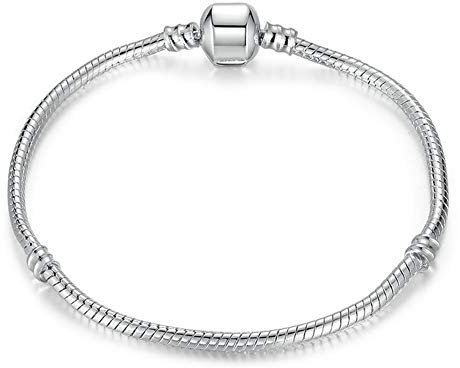 ATE Bracelet Pour Charms et Perles Femme Chaîne Serpent Porte-charms JWB03 (16, B03)