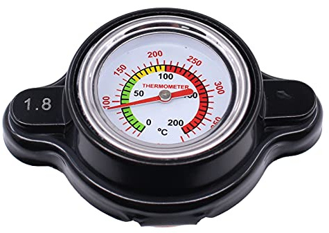 MOTOKU Tapa de radiador de alta presión con indicador de temperatura de 1,8 bar para Yamaha WR250R WR250F WR450F YZ125 YZ250 YZ450F YZ85 Banshee 350 Rhino Kodiak Grizzly 400 450 500 600 700 Raptor 660