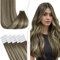 Fshine Tape in Extensions Echthaar 45cm Balayage Mittelbraun bis Hellblond Haarverlängerung Echthaar Extensions Tape 20 Stücke 50g Farbe 3 8 22