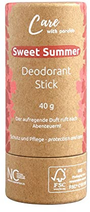 Deo-Stick Sweet Summer 40g | 100% natürlich & plastikfrei | Deodorant | festes Deo in der Papphülse | Deostift Deo Stift Deostick Women | Männer & Frauen (1 Stück)