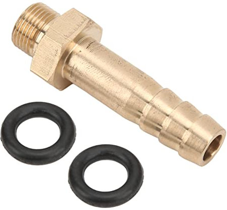 Camping Gas Tank Adapter Aluminum Alloy 8mm Valve Fitting Parts with Two Rubber Rings for Outdoor Camping Barbecue