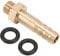 Camping Gas Tank Adapter Aluminum Alloy 8mm Valve Fitting Parts with Two Rubber Rings for Outdoor Camping Barbecue