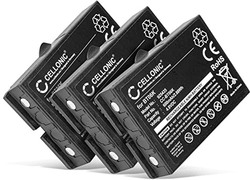 CELLONIC 3x Battery compatible with Ikusi TM70, ATEX transmitters, BT06K | 600mAh, 4.8V, NiMH for Ikusi RAD-TF transmitters, RAD-TS, T70-1, T70-2, T71, 2303692