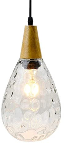 OSALADI Hängeleuchte Glasanh?nger Lampe Drop Pendelleuchte H?ngende Kronleuchter Lichter Drop Form Pendelleuchte Helle Dekorative Suspension Lampe Hausdekoration Transparent Leuchtmittel