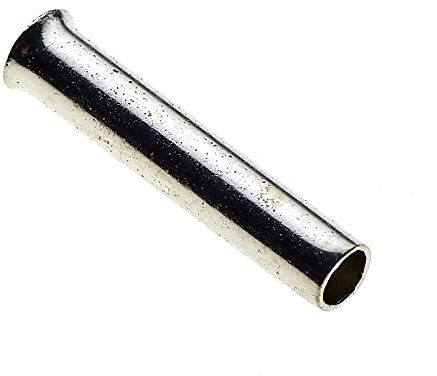 Uninsulated Bootlace Ferrules 8mm X 0.75mm, 20AWG, Pack of 100 - Wire Copper Crimp Connector Pin, Cord End Terminal Connectors