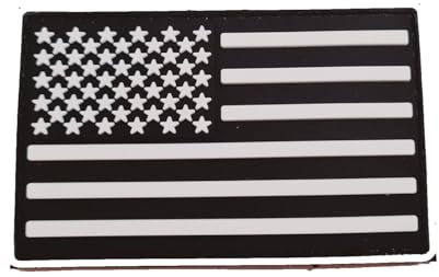 USA Flagge PVC Rubber Patches Klett 3D Abzeichen mit Klettverschluss für Rucksäcke Taschen Uniform Militär Bundeswehr American Flag Mil-Tec Patch US army Flagge Moral-Emblem Klettabzeichen. 8 x 5 CM.