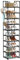 SPUSEN 10 Tier Shoe Rack, Shoe Storage Organizer with Hooks,Fit 20-25 Pairs Shoes,Metal Tall Shoe Shelf for Closet,Entryway,Garage,Bedroom,Cloakroom