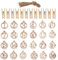 Adventskalender Zahlen Holz, 1-24 Weihnachten DIY Adventskalender Zahl, Weihnachtsbaum Anhänger Ornamente für drinnen und draußen Weihnachten hängende Dekoration (Laternenmuster)