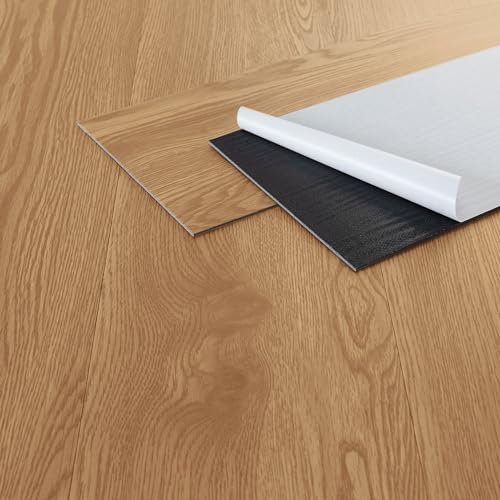 ML-Design Pavimento in PVC 91,5 x 15,3 cm Marrone Piastrelle 2 mm 6,69 m² 48 Listoni Pavimento in Vinile Aspetto Legno di Rovere Sundance Impermeabile Mattonelle Autoadesive Pavimenti Antiscivolo