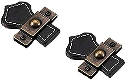 Holzgriff, Kleiderschrankgriffe, 2 Stück Retro-PU-Leder-Garderobenschuhkarton-Schubladengriffe, Aktenkoffer-Koffer-Griffe, Weinschrank-Holzkistengriffe, Möbelbeschläge ( Color : Black , Size : Single