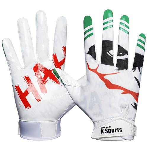 Golden Bee by K Sports Fußballhandschuhe für Jugendliche und Erwachsene, klebrige Silikon-Griffhandschuhe (Erwachsene, XL)