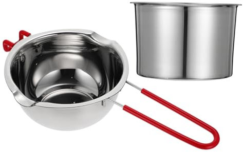 BESPORTBLE 1 Set Pot Double Boiler Bowls Double Boiler Pan Dessert Fondue Mini Double Steamer Made-in Cookware Chocolate Melting Pan Candle Camping Cookware Stainless Steel Baking Pan Candy