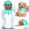 Frasheng Bouteille d'eau Portable pour Chien, 550ML Bouteille d'eau pour Chien Chat avec 80g Récipient de Nourriture, BPA-Free, Antibactérienne, pour Les Excursions en Camping (Bleu)