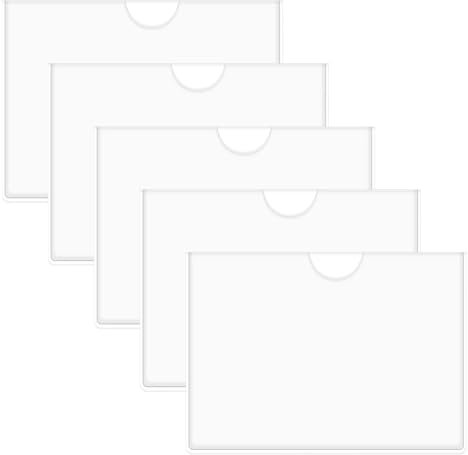 ZXUPOI 5 Porta Assicurazione Auto Adesivo Impermeabili Portabollo Auto Parabrezza Trasparenti Porta Biglietti Parcheggio per Permesso di Parcheggio Biglietto da Visita Patente di Guida (10 x 8 cm)