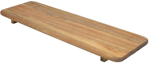 Acacia Wood Serving Platter with Stand, Rectangular Wooden Serving Tray for Fruit Cheese Snacks Appetizer Food Display Tray, Food Presentation Board (57 x 18.2 x 4.4cm)
