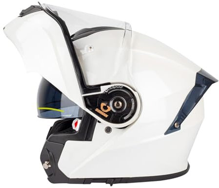 Klapphelm Motorradhelm Motorrad Helm mit Anti-Fog-Doppelvisier Motocross Integralhelm ECE/DOT Zertifiziert Rollerhelm Vollvisierhelm Racing Sturzhelm für Erwachsene Männer und Frauen 1,4XL