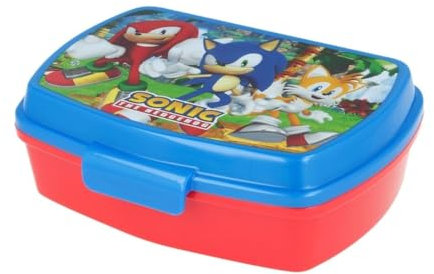 My sweety pop - Brotdose - Lunchbox - für Kinder - Krippe - Kindergarten - Schule - Urlaub - Mahlzeit - 17 cm - Geschenkidee - Sonic - Blau/Rot - für Jungen, 50674